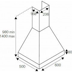 La Germania Americana Απορροφητήρας Καμινάδα 60cm Inox La Germania Americana Απορροφητήρας Καμινάδα 60cm Inox